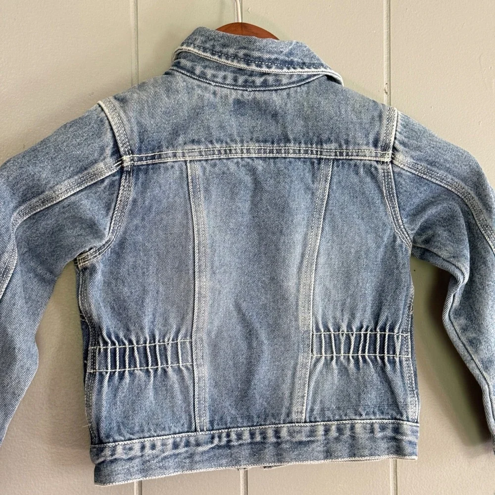 Vintage OshKosh B'gosh Kids Denim Jacket Size 6 Zip Up 80s 100%‎ Cotton USA Blue